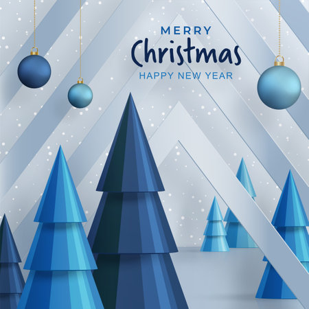 Merry Christmas festive pattern with Christmas balls and snowflakes concept on color background for invitation card, Merry Christmas, Happy new Year, greeting cards, poster or web bannerのイラスト素材
