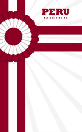 Happy Independence day of peru for the fiestas partrias de Peru illustration, on July 28のイラスト素材