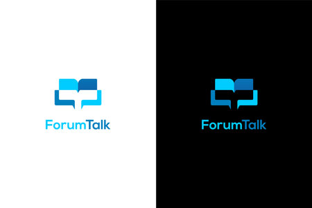 Forum Talk logo, Chat logo or Learn Discuss logo design templateのイラスト素材