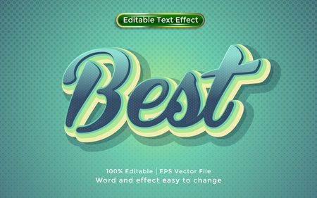 Vector the Best text editable text effectのイラスト素材