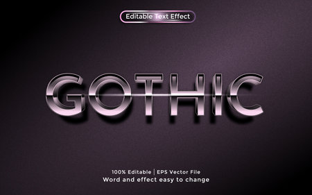Vector gothic text editable text effectのイラスト素材