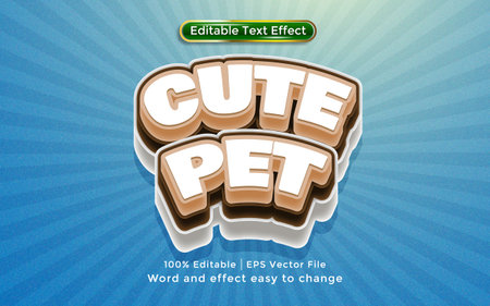 Vector cute pet text editable text effectのイラスト素材