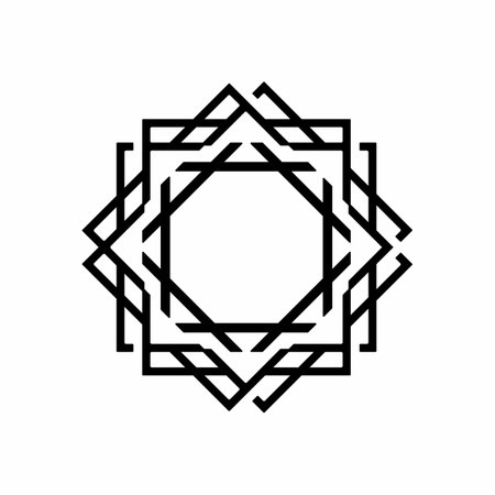 Vector ornament template design logo. Modern ornament vector for wedding invitation, background and print template designのイラスト素材