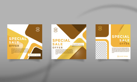 Geometric shape for Social Media Banner Sale Promotion editable background design vector templateのイラスト素材