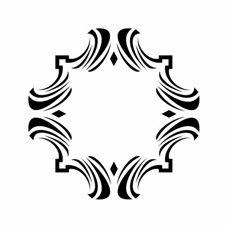 Vector ornament template design logo. Modern ornament vector for wedding invitation, background and print template designのイラスト素材
