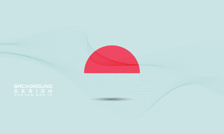 Flowing wave of stripe dynamic pattern minimalist with Geometric shape on background vector template.のイラスト素材