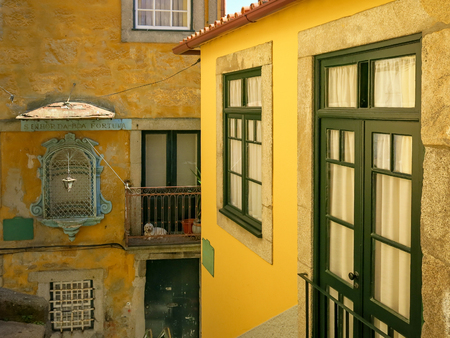 Old houses of Rua do Barredo in the Ribeira District of Porto, Portugalのeditorial素材