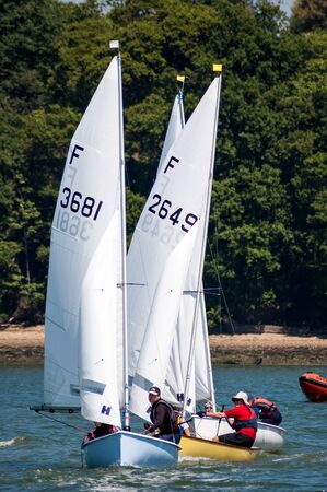 IPSWICH, ENGLAND - JUN 10, 2006: Firefly sailing race of the Royal Harwich Yacht Club at River...