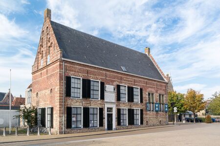 Building of former orphanage on Breedeplaats in the city of Franeker, Friesland, Netherlandsのeditorial素材
