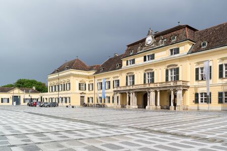 Front of Blauer Hof or Blue Court at Castle Square in Laxenburg near Vienna, Lower Austriaのeditorial素材