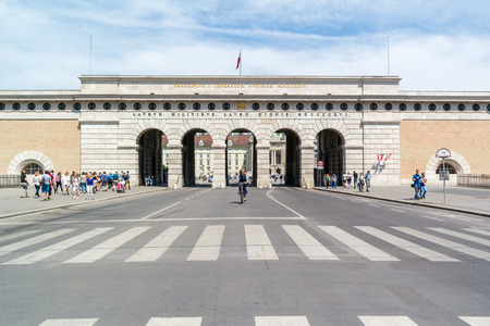 Castle gate, Burgtor, of Hofburg to Ringstrasse in downtown Vienna, Austriaのeditorial素材