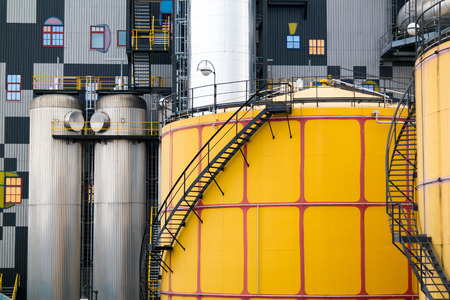 Detail facade of Spittelau waste incineration and district heating plant by Hundertwasser, Vienna, Austriaのeditorial素材