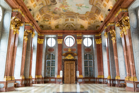 Interior of Marble Hall of Melk Abbey in Wachau Valley, Lower Austriaのeditorial素材