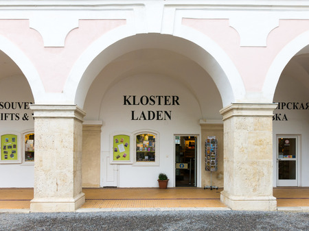 Shop of Cistercian Heiligenkreuz Abbey in Vienna Woods, Lower Austria