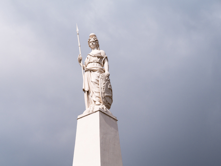 Statue of liberty on top of May Pyramid in centre of main square Plaza de Mayo, Buenos Aires, Argentinaのeditorial素材