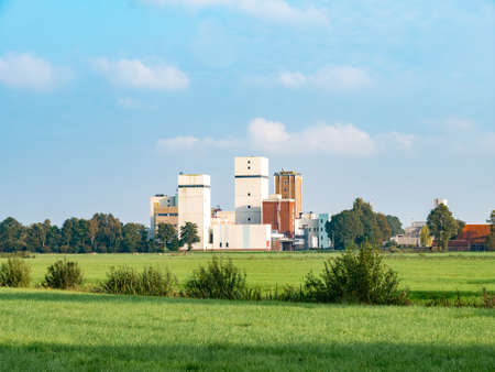 JOURE, NETHERLANDS - SEP 26, 2017: Buildings of Douwe Egberts coffee, tea and tobacco factory in Joure, Frieslandのeditorial素材
