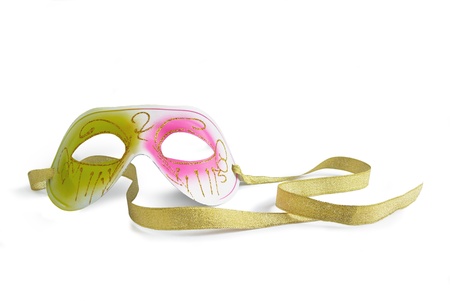 Coloured carnival mask on a white background                 の写真素材