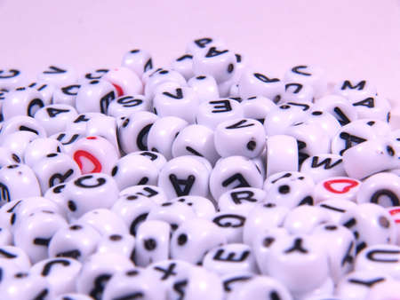 letter beads   の写真素材