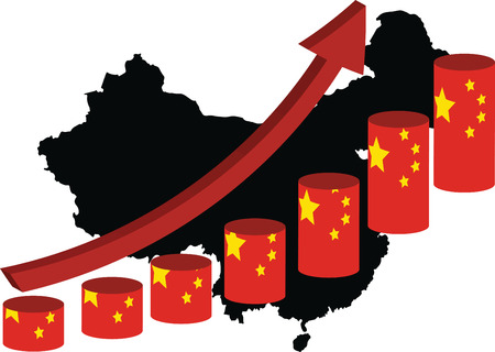 The Chinese Economy Is Climbingのイラスト素材