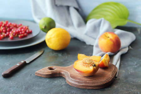 Step by step preparation of a cold vitamin drink from fresh organic fruits, healthy lifestyle, home cookingの写真素材