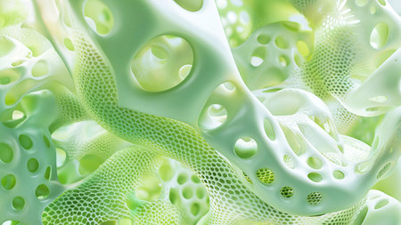 Abstract green background. 3d rendering, 3d illustration.の素材