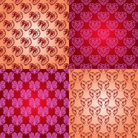 Seamless  background with hearts  Royal wallpaper のイラスト素材