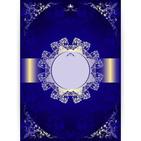 Vector royal invitation card in an old-style on seamless backgroundのイラスト素材