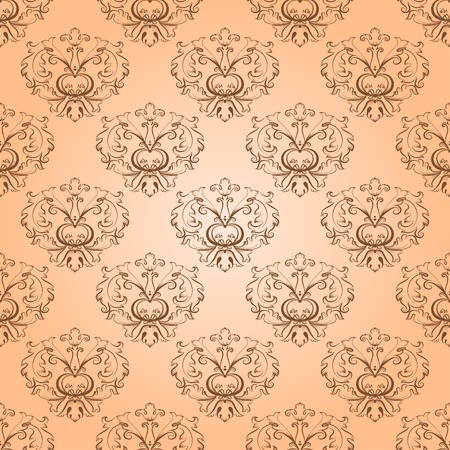 Vector vintage seamless with damask elements. Royal wallpaper.のイラスト素材