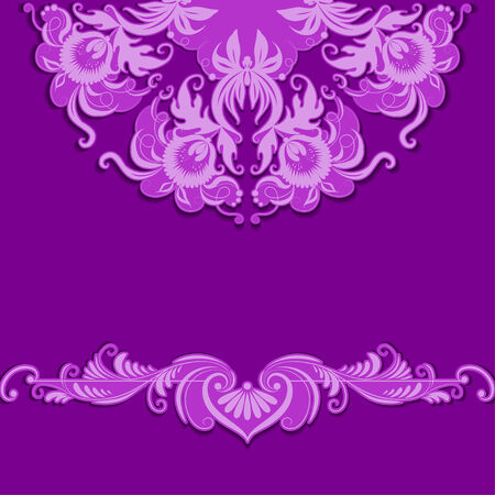 cute pattern with shadow on a purple backgroundのイラスト素材