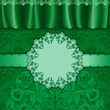 Elegant template luxury invitation, card with lace ornament with textileのイラスト素材