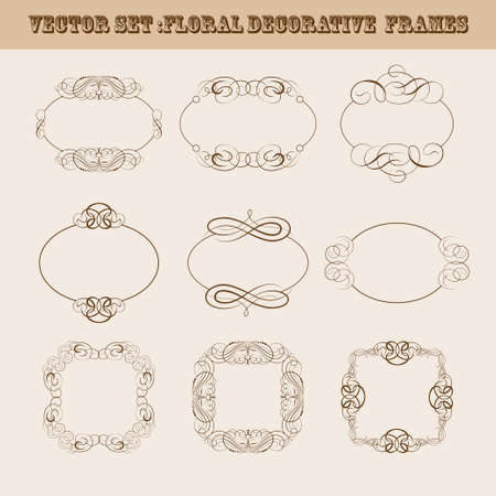 Set of frames for designのイラスト素材