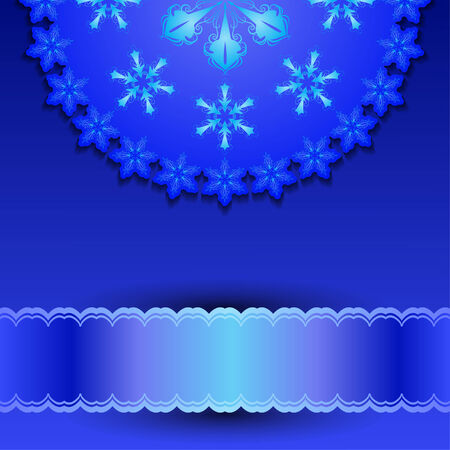 Vector filigree pattern with snowflakesのイラスト素材