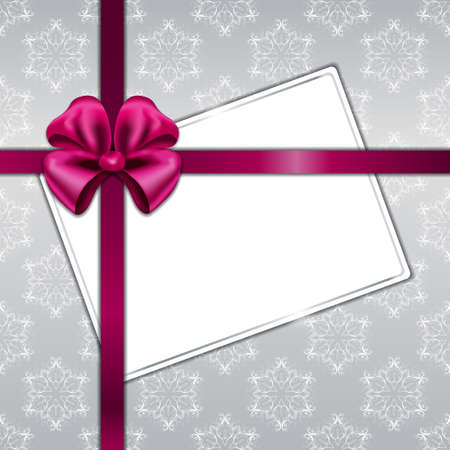 Vector Christmas card with ribbonのイラスト素材