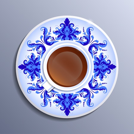 Vector a cup of teaのイラスト素材