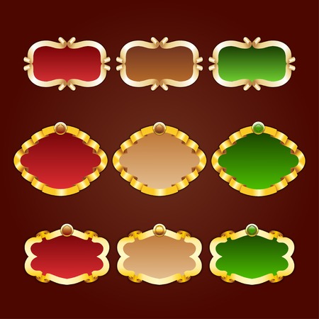 Vector set of template framesのイラスト素材