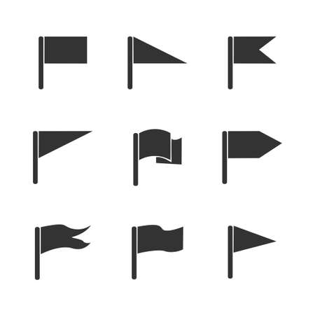 Vector set of icons flagsのイラスト素材