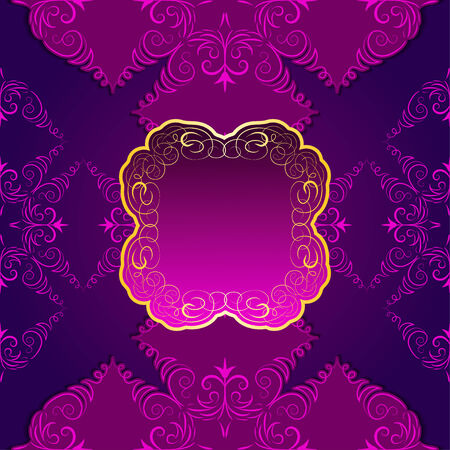 Lace frame with arabic ornamentのイラスト素材