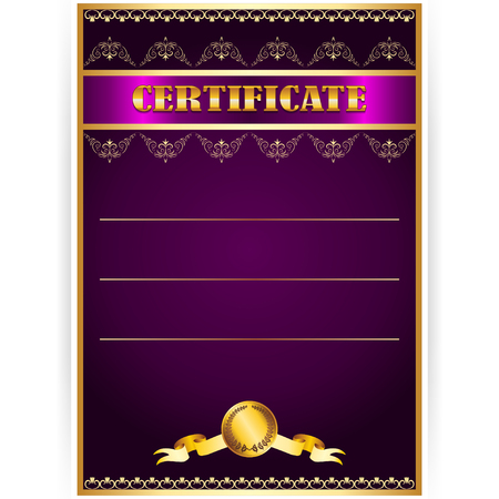 Vector elegant template of certificateのイラスト素材