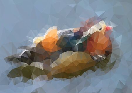 Vector modern abstract polygonal background with bird for designのイラスト素材