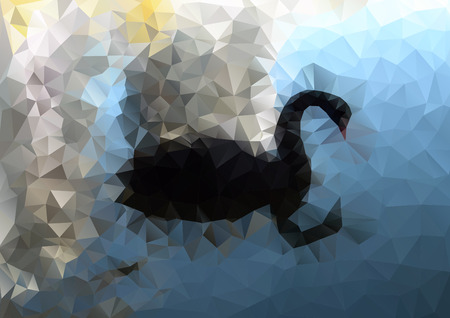 Vector modern abstract polygonal background with bird for designのイラスト素材