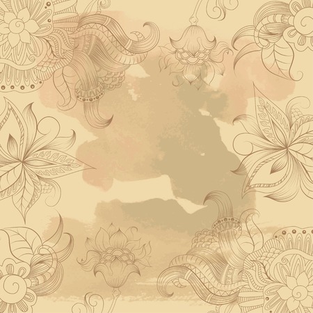 Vintage background with lace ornamentのイラスト素材