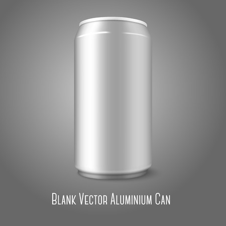 Blank vector aluminium can, for different designs of beer, lager, alcohol, soft drinks, soda, lemonade, cola, energy drink, juice, water etc.のイラスト素材