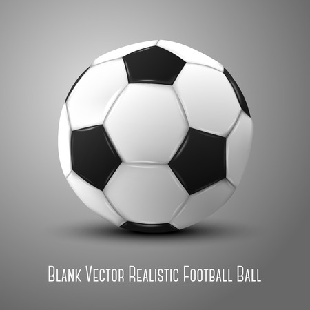 Blank photo realistic isolated on grey football ball, for branding and your design. Vectorのイラスト素材