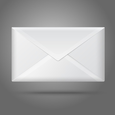 Blank vector white closed envelope. Isolatedのイラスト素材