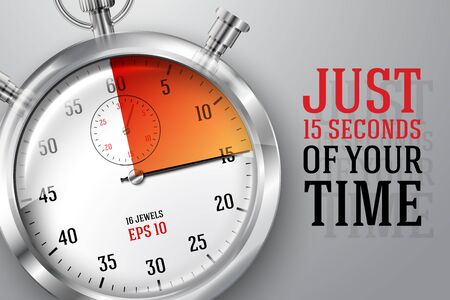 Running clocks concept - Just 15 seconds of your timeのイラスト素材