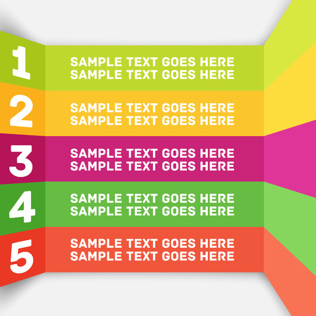 Modern colorful flat designed option template. For infographics, banners and websites. Vector illustrationのイラスト素材