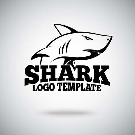 Vector logo template with Shark, for sport teams, brands etcのイラスト素材