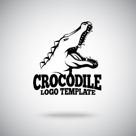 Vector Crocodile logo template for sport teams, brands etc.のイラスト素材