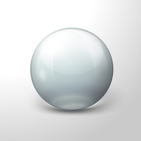 A Vector realistic transparent ball, isolated on white background.のイラスト素材