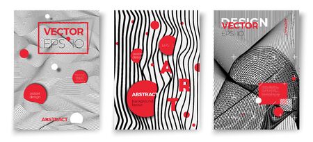 Vector abstract poster templates, white modern background with geometric shapes and place for your text.のイラスト素材